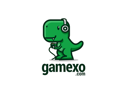 game dinosaurs cartoon charachter dinosaurs fun game logo mascot vector