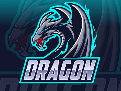 dragon esport logo design