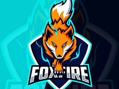 Fox Fire mascot e-sport logo e sport esport fire fox game gamer mascot wolf wolves