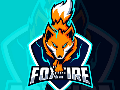 Fox Fire mascot e-sport logo