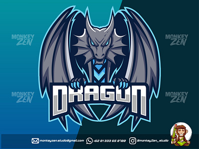 Dragon Mascot Esport logo designs