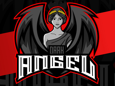 dark angel mascot esport logo design angel charachter dark devil e sport esport game gamer logo mascot sport twitch