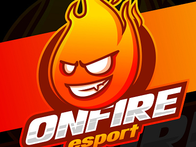 fire mascot esport logo design