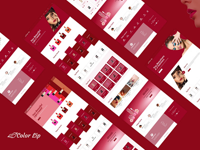 Color Lip eCommerce Lipstick web Design