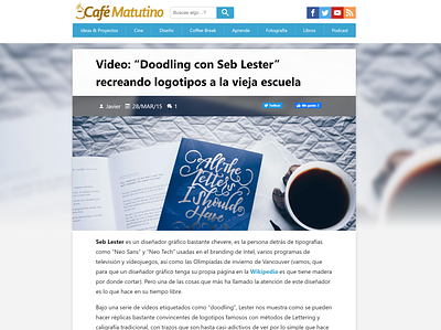 Cafe Matutino Blog - Single Post view blog design web design