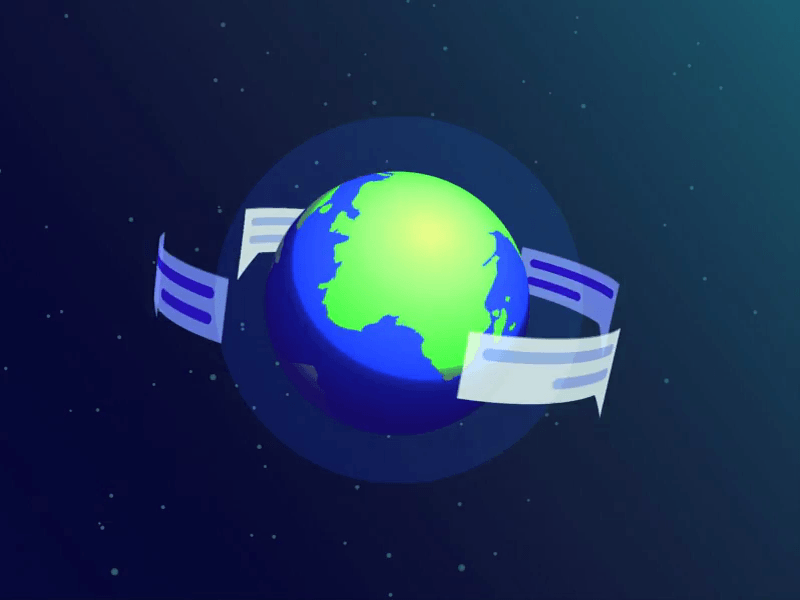 Stay Connected - Planet Animation 2d 3d after effects animation earth gif illustration message motion motion design planet