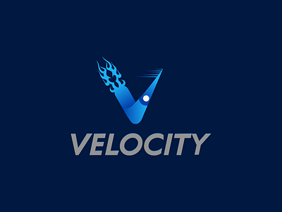 Velocity design flat icon logo minimalist modern speed vector velocity