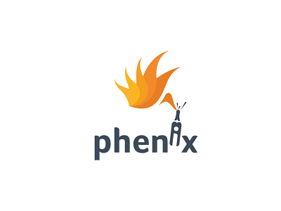 phenix branding businesslogo creative logo design flat icon logo minimalist modern typography vector