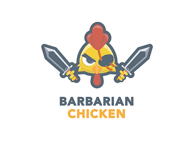 Barbarian Chiken barbarian chicken design flat design illustration logo modern design vector