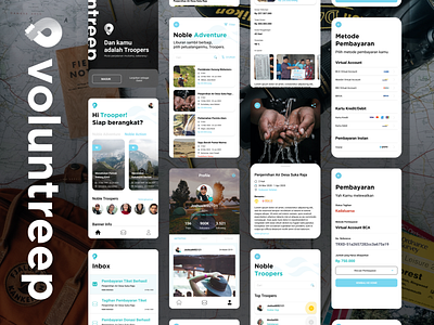 Voluntreep Apps android design flat design ios mobile mobile app ticket travel ui ux volunteer voluntourism