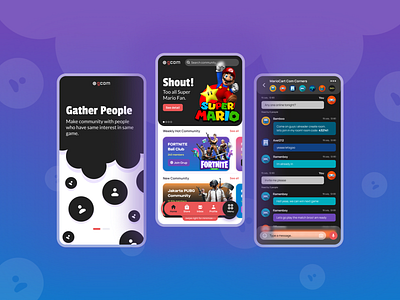 Gamers Community Apps android app community design game gamers games ios menu design minimal minimalist mobile modern simple ui ux