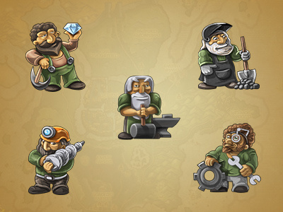 Gnome icons characters game icon illustration