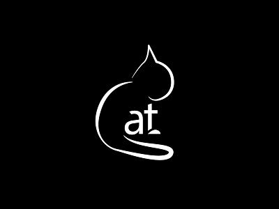 Minimalist Cat animation app art black branding cat design identity illustration logo picture silhouette ui vector white