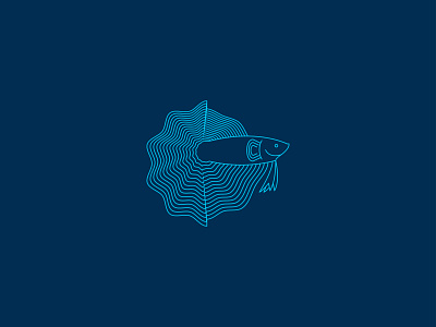 Betta Fish Logo branding design flatdesign graphicdesign illustration logo logodesign