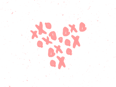 Heart brush drawn hand heart paint valentine xo