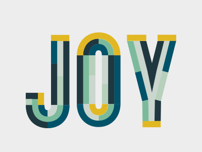 Joy block joy line shape type typography