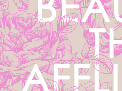 Beautify clean floral type typography verse