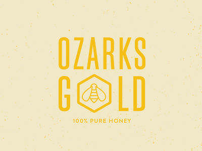 Ozarks Gold bee brand clean honey logo