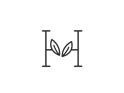 HV Mark brand clean leaf lines logo serif simple