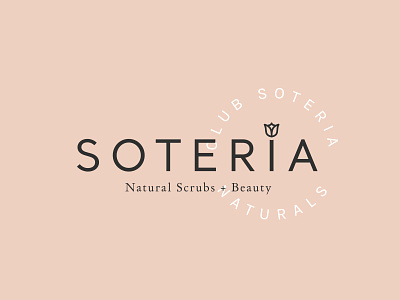 Soteria beauty branding logo mark naturals scrubs