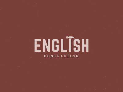 English Contracting brand carpenter carpentry clean craftsmanship illustration logo type