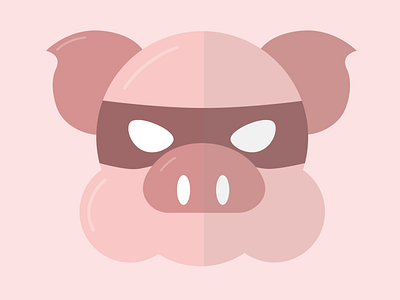 Anonymous Pig design icon illustration vector