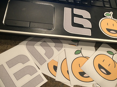 Cutting stickers :D logo peach stickers