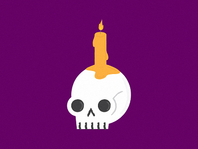 Skull Candle candle halloween illustration skull