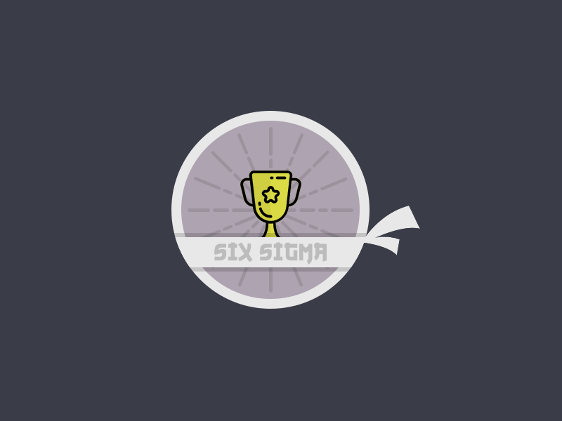 Lean Six Sigma Accomplishment Badges badge icon illustration lean sigma six