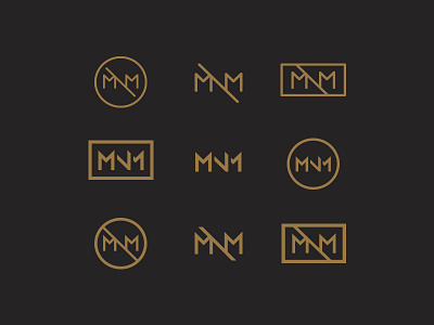 Personal Branding branding container emblem identity initials lettering logo logotype m mark