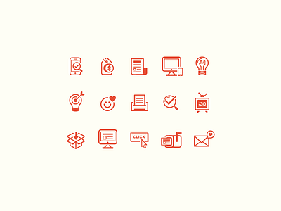 Strategic Marketing Agency Icons