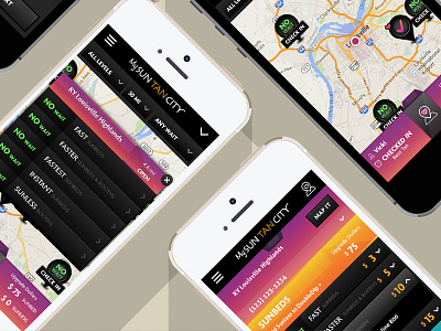 My Sun Tan City App app checkin drop down icons location map menu mobile pin salon