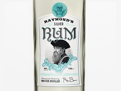Rum Label brand craft illustration label lettering liquor packaging rum skull type typographgy whiskey