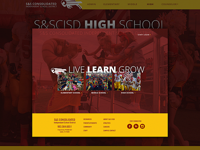 School Web Design desktop footer homepage landing logo mascot nav school ui ux web website