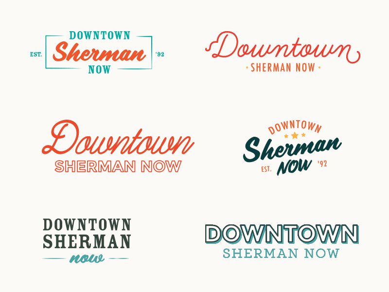 Downtown Branding script branding emblem downtown city mark lockup typography logo