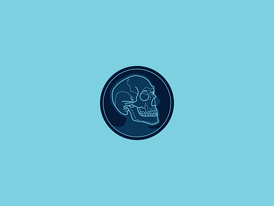 Skull Xray anatomy branding emblem logo medical mobile outline skeleton skull xray