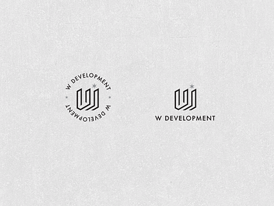 W Development Logo building commercial emblem icon logo real estate star w