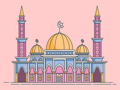 mosque flatdesign