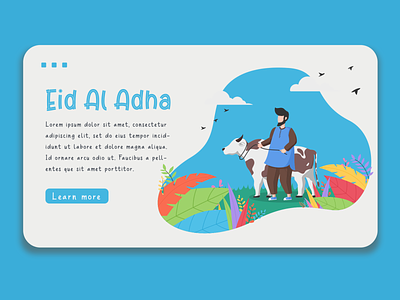 Eid Al Adha Landing Page app design flat flat design flat illustration illustration simple ui vector website
