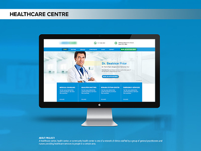 Healthcare Centre desktop ui photoshop ui design website ui