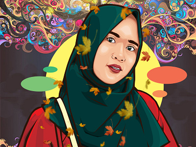 Coloorful Vector Portrait illustration photo manipulation vecor vector portrait vexel