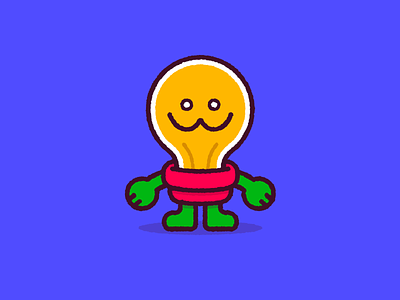 Bombo - Lightbult character artwork character design cute figma illo illustration lightbulb