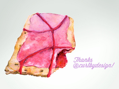 Sweet Thanks candy color debut dribbble food hand drawn illustration pencil poptart sweet thanks watercolor