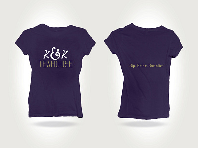 K&K's Teahouse T-shirt ampersand branding clean hand lettering identity lettering logo logotype redesign t shirt tea type