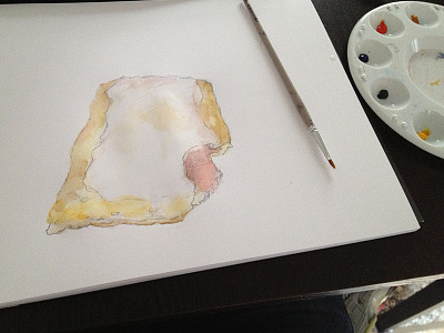 Pastry Undercoat brush color draw drawing pencil poptart process sketch sweet watercolor wip workspace