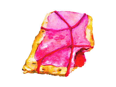 Dribbble Poptart clean color debut drawing dribbble food hand drawn illustration pencil retina sweet texture