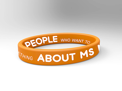 National MS Society Wristband 3d campaign free identity iphone ms orange product retina sclerosis simple typography