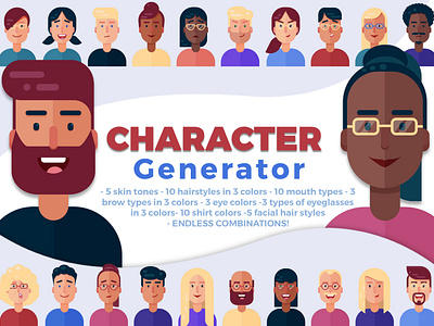 Character Generator- Make Your Own Vector Avatar