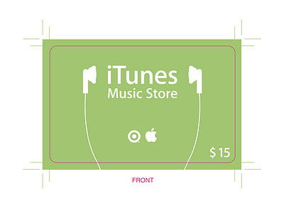 Original iTunes Prepaid Card (Target Dist.) apple card design ipod itunes prepaid print design