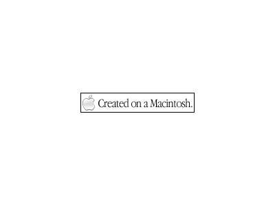Created on a Macintosh official web badge (circa 2002)